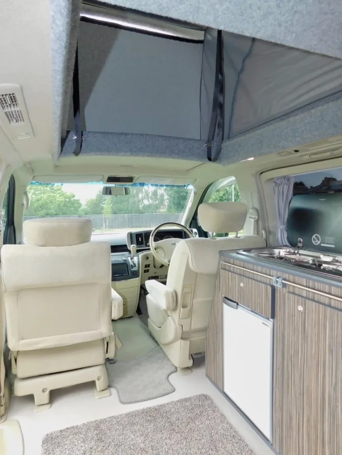 Nissan Elgrand 3.5 Petrol AUTOMATIC 2 Berth by Free Spirit Campervans. 2005 with Only 51,200 miles from New. 4 x 3 point Seat Belts. £21,999 - Image 17