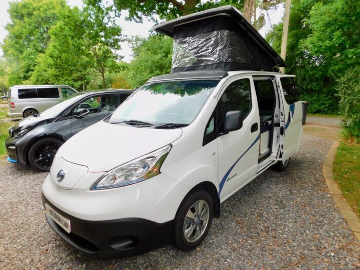 Sussex Campervans Nissan EV200 AUTOMATIC 2 to 3 Berth All Electric Campervan. 2021 with Only 5,632 miles and ONLY 4.4m Long. Superb to Drive. £47,999