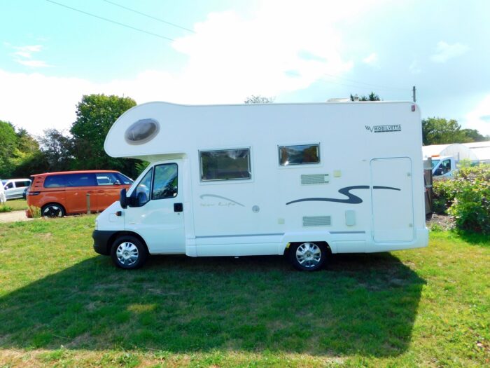 Mobilvetta New Life Peugeot Hdi 5 to 6 Berth with Bunk Beds 56 Plate and low Mileage. Superb Condition Throughout. A Super Motorhome with 4 x Seat Belts, Bunk Beds, Overcab Double Bed and a Convertible Dinette Bed. Now Sold - Image 23